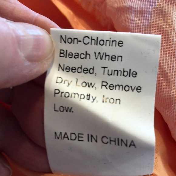 SHEIN X Orange Sherbet Embossed Very Full Puff Sleeve Lace Up Neckline S/S - Picture 10 of 11